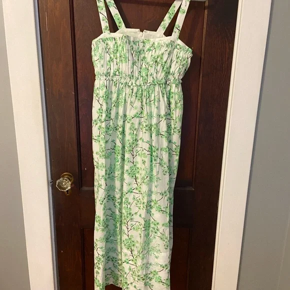 J. Crew Green and White Maxi Dress - Picture 6 of 7